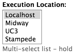 execution location selector screenshot